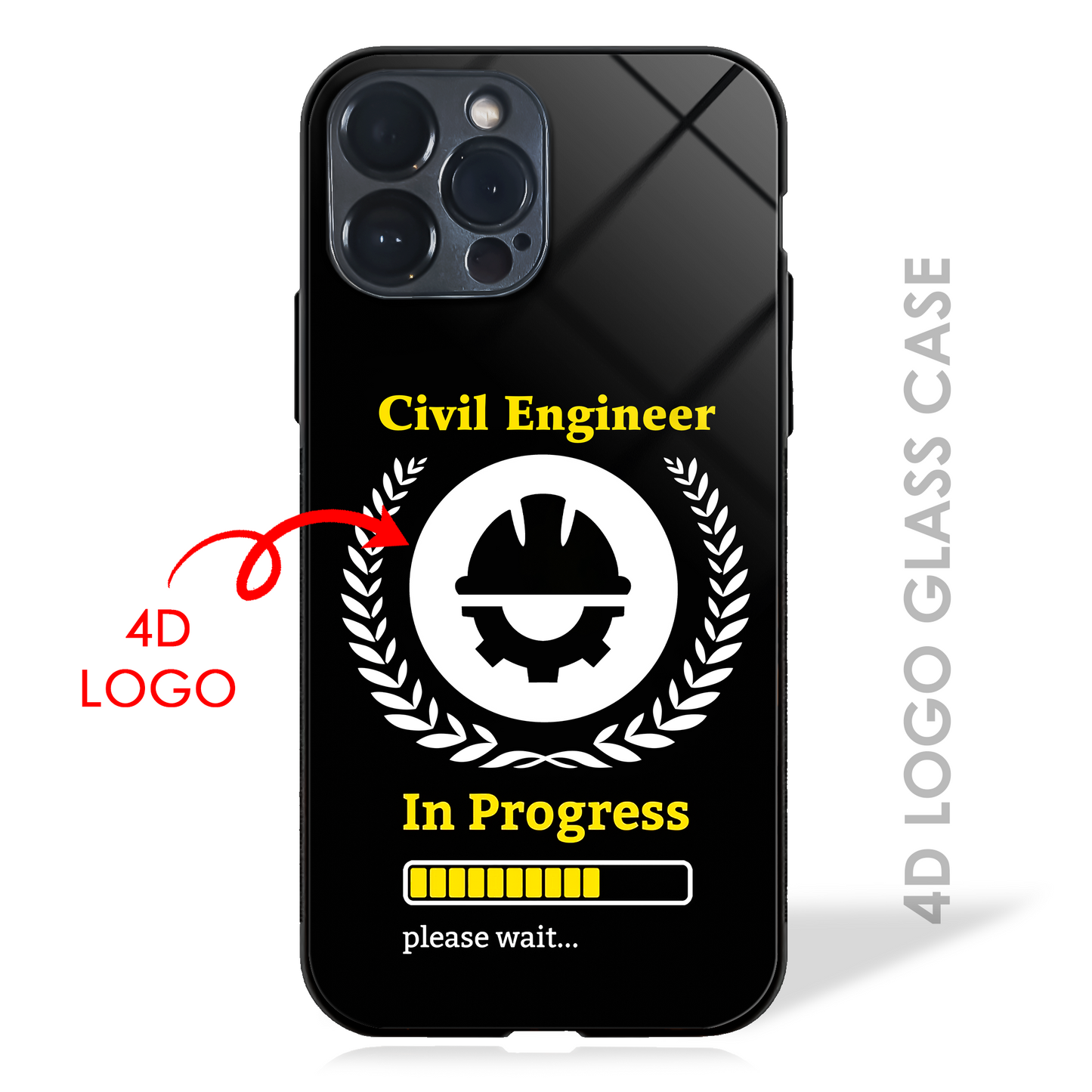 Your Dream Profession in Progress - 4D Logo Glass Case (20+ Professions)
