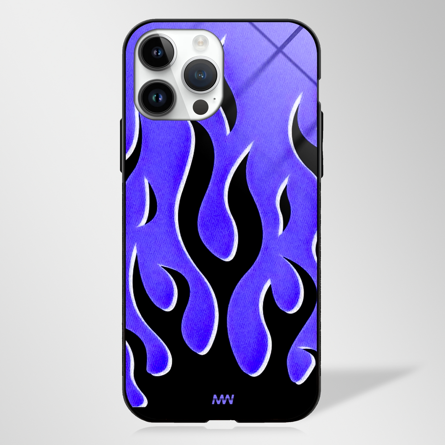 Classic Flames Premium GLASS CASE (7 color variants) - - MW Stuffs -