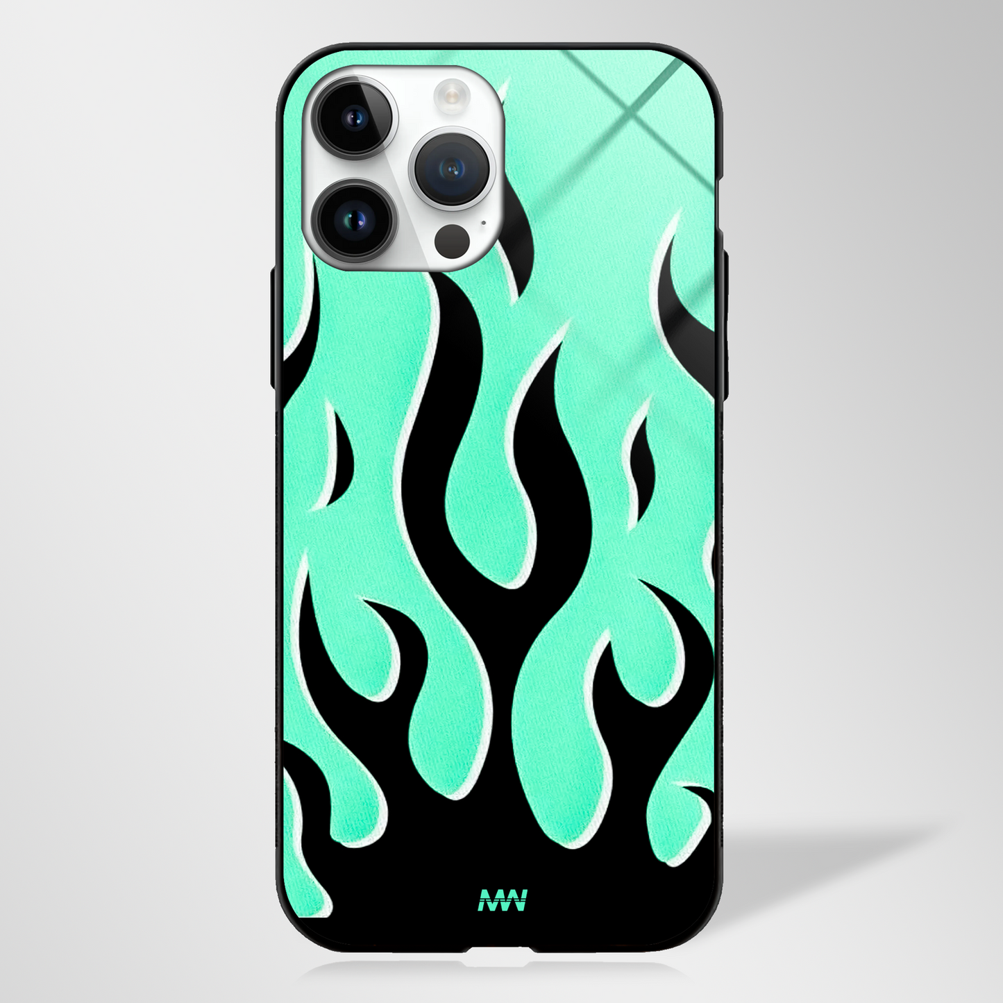 Classic Flames Premium GLASS CASE (7 color variants) - - MW Stuffs -