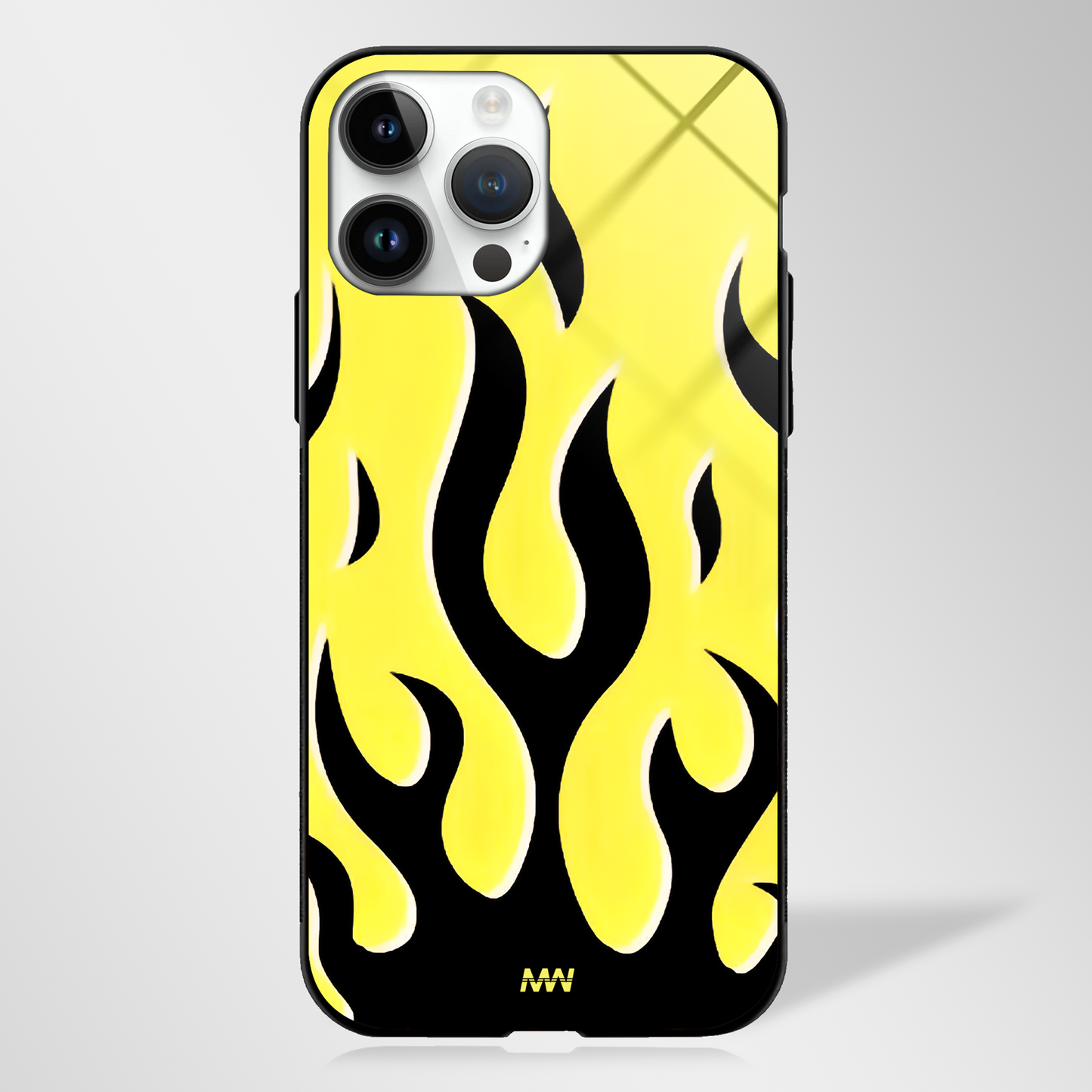 Classic Flames Premium GLASS CASE (7 color variants) - - MW Stuffs -