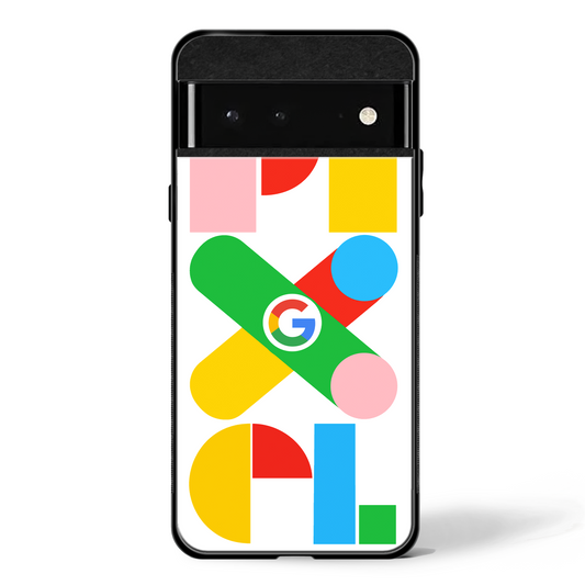 Colorful Google Inspired-Google Pixel Glass Case (White & Black)