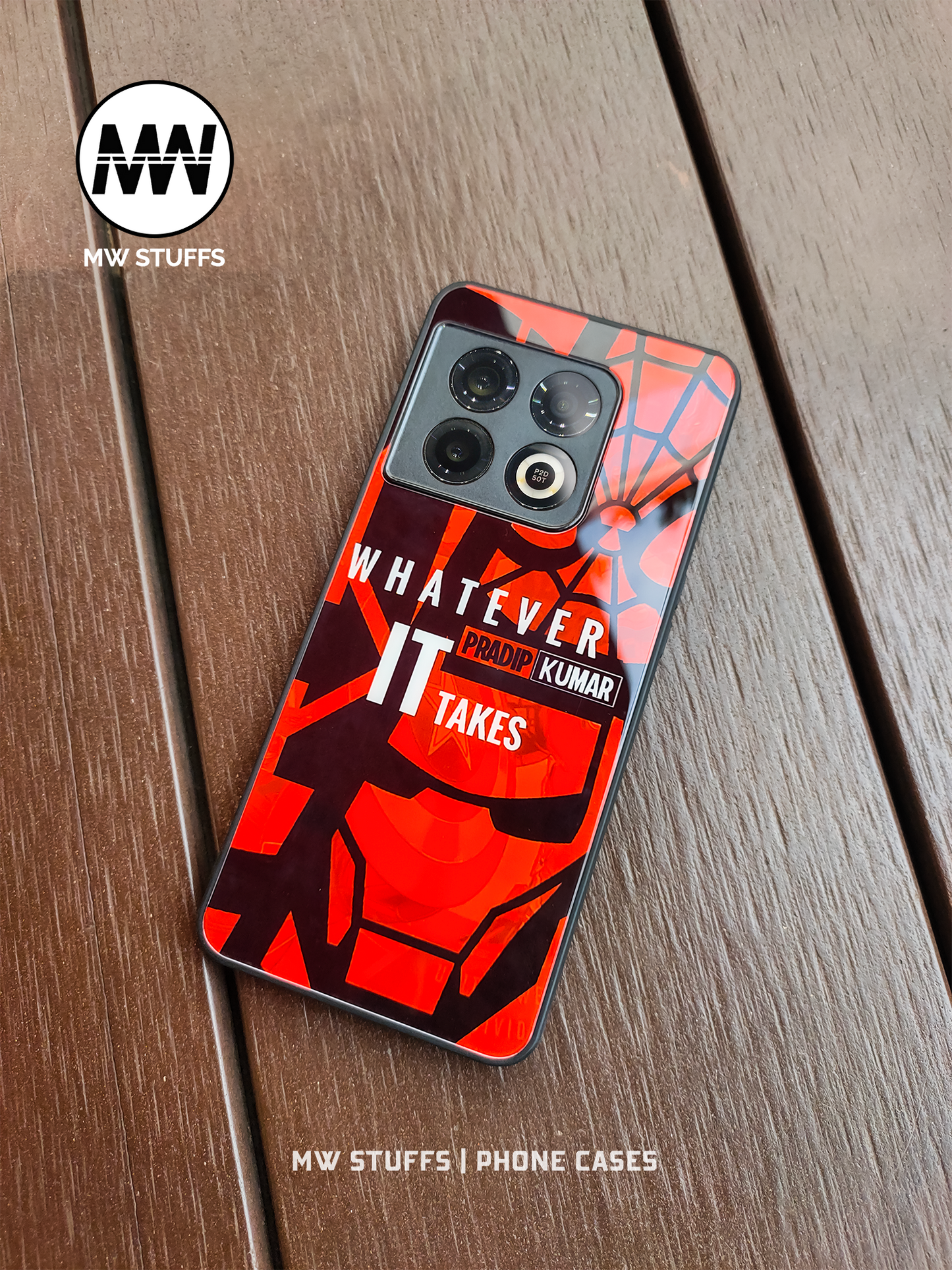 Comics Style Custom Name Glass Case - - MW Stuffs -