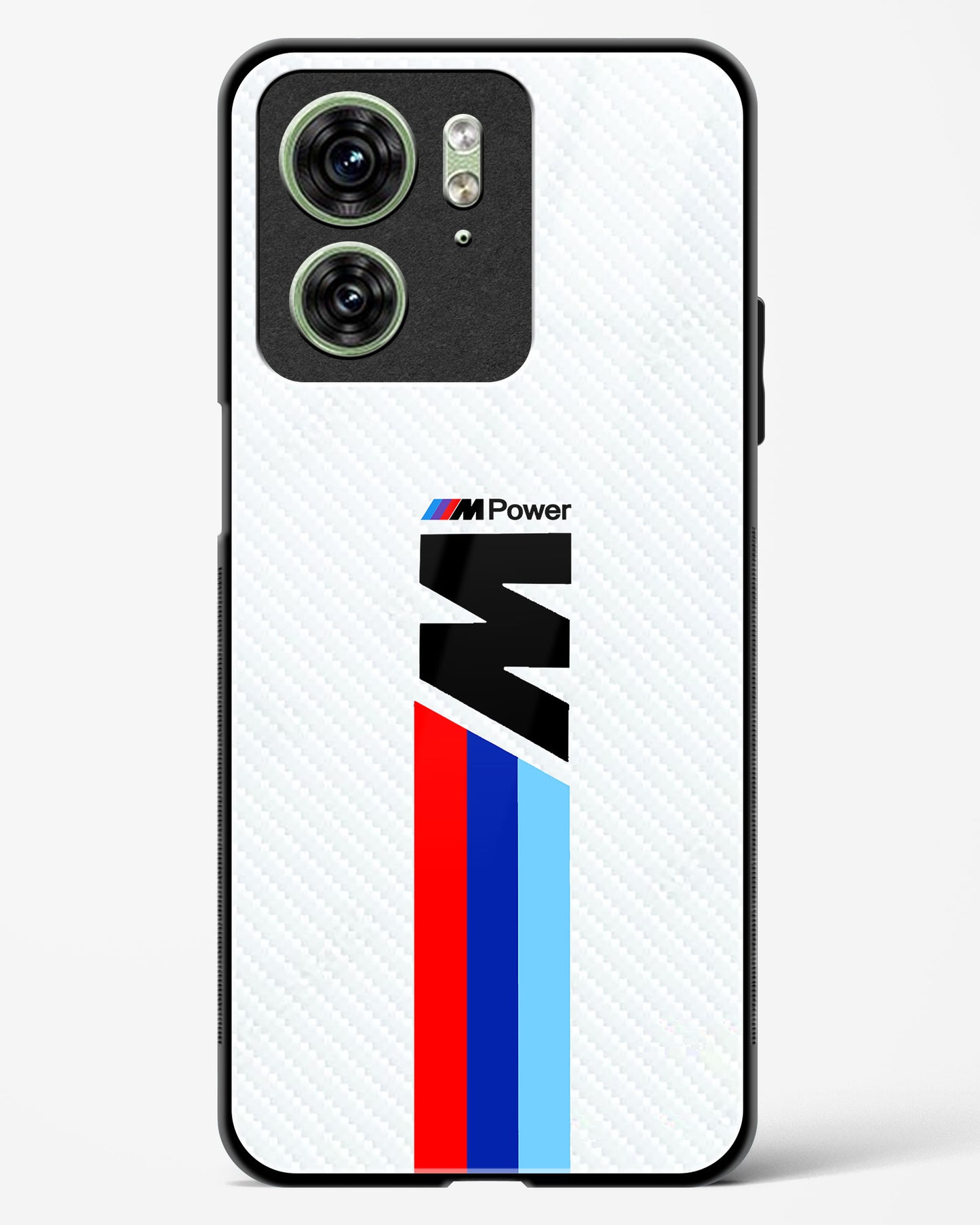Cool Racing Striped Glass Phone Case-Motorola Edge 40