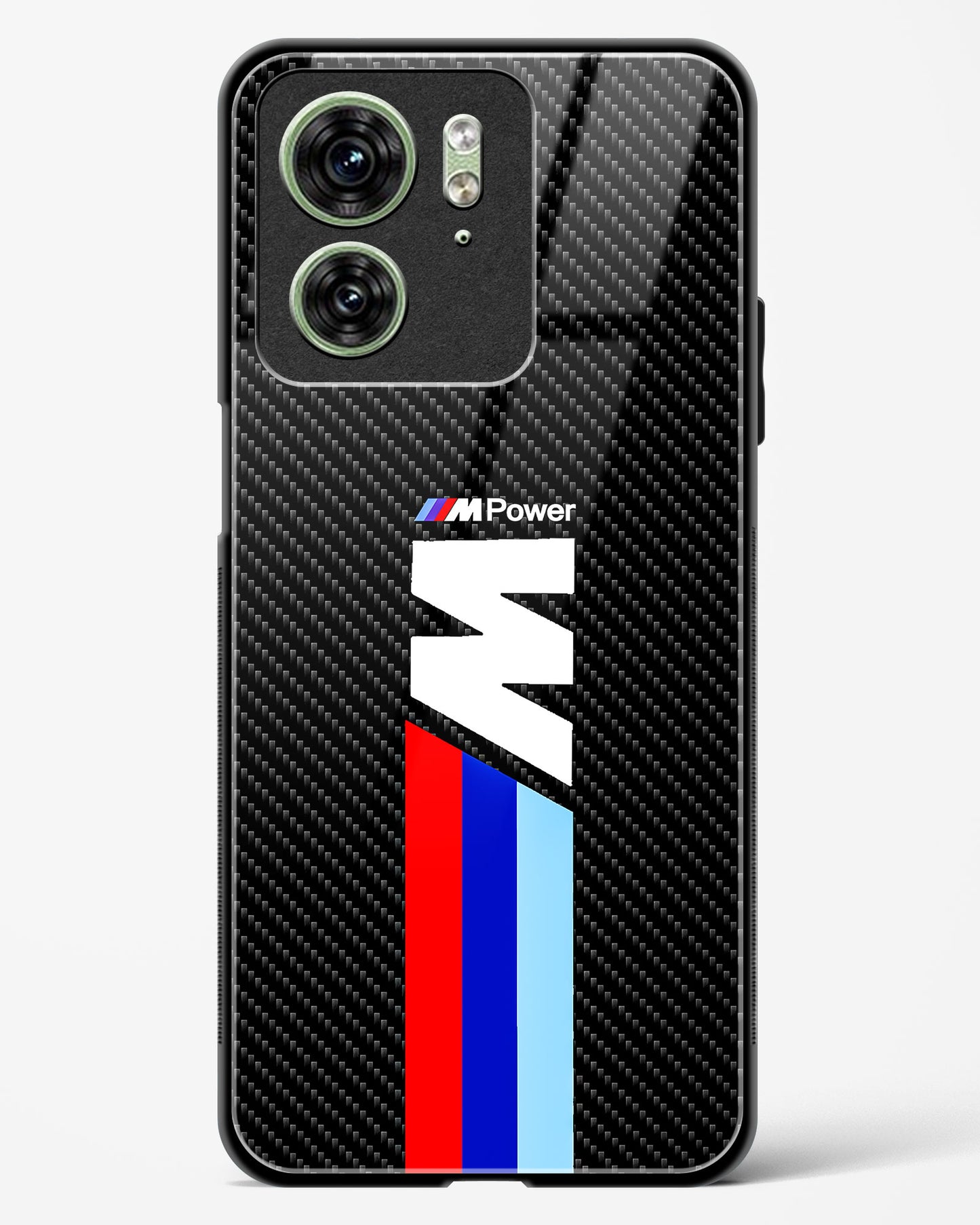 Cool Racing Striped Glass Phone Case-Motorola Edge 40