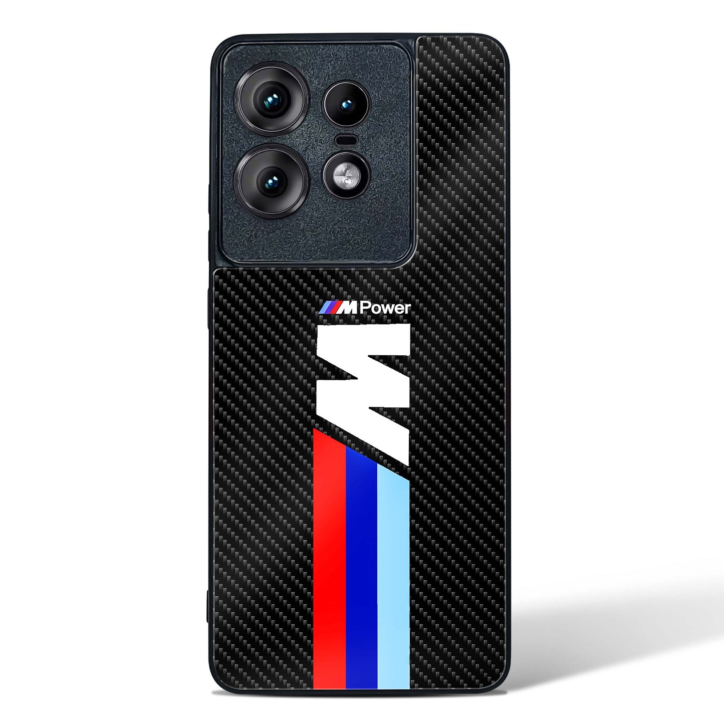 Cool Racing Striped Glass Phone Case-Motorola Edge 50 Pro