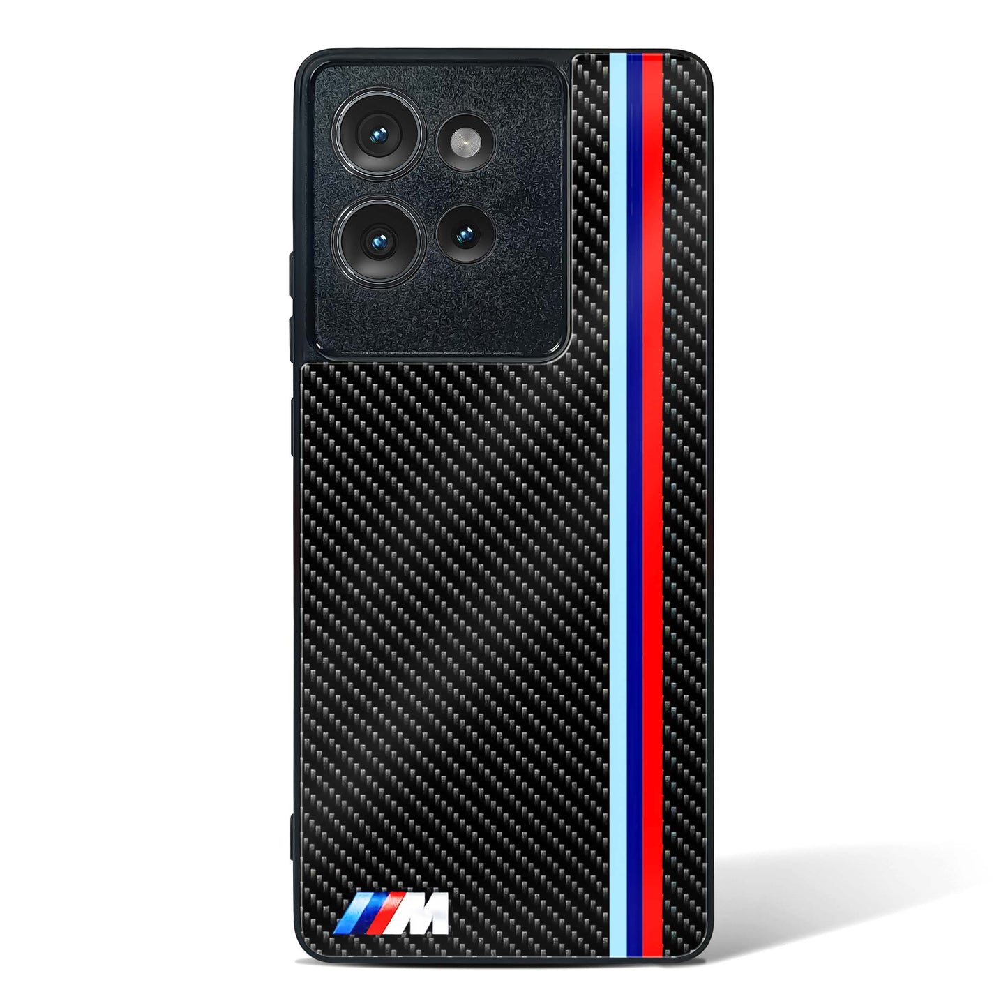 Cool Racing Stripes Glass Phone Case--Motorola Edge 50