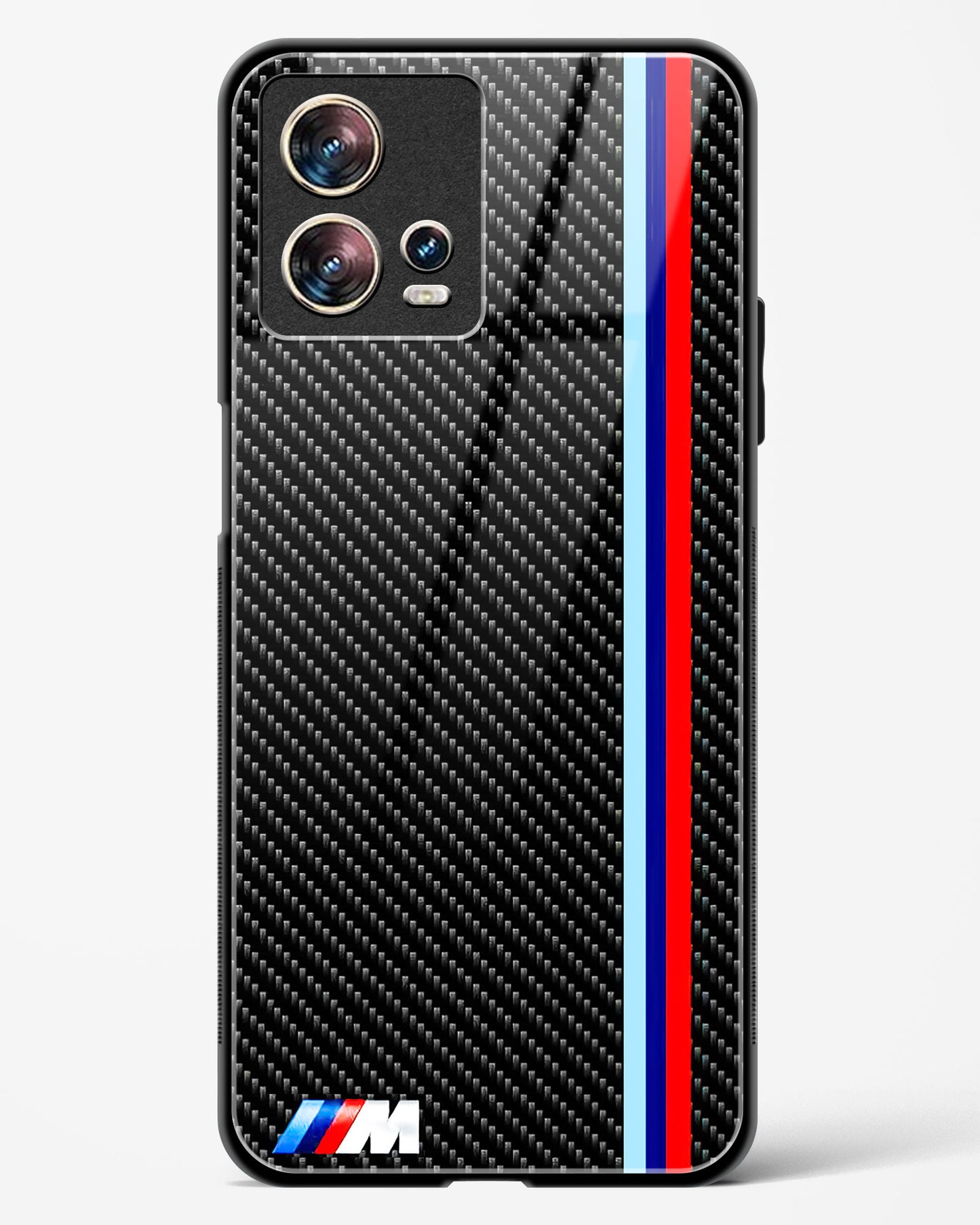 Cool Racing Stripes Glass Phone Case-Motorola Edge 30 Fusion