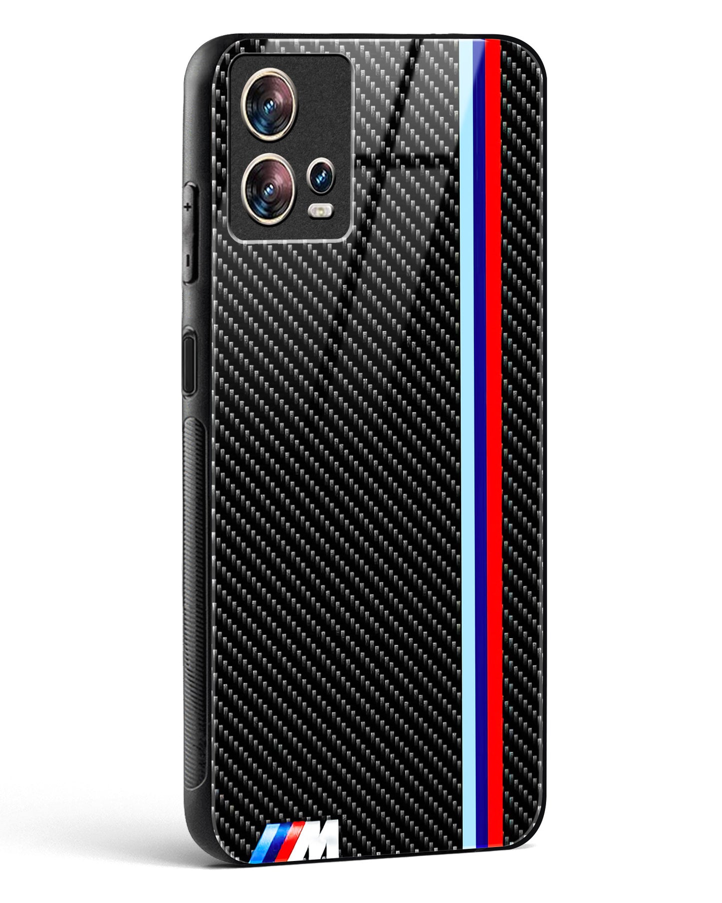 Cool Racing Stripes Glass Phone Case-Motorola Edge 30 Fusion