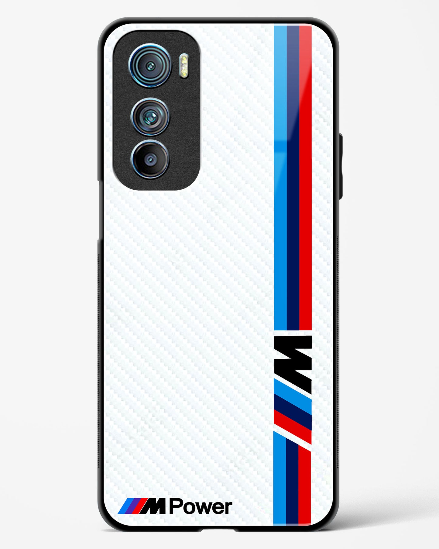Cool Racing White Power Glass Phone Case-Motorola Edge 30
