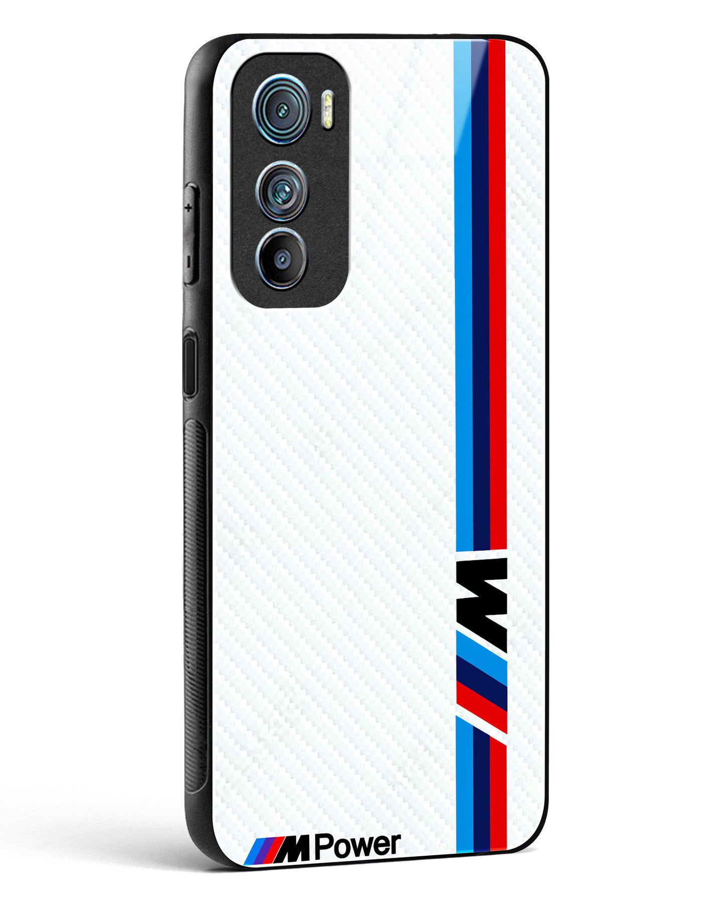 Cool Racing White Power Glass Phone Case-Motorola Edge 30