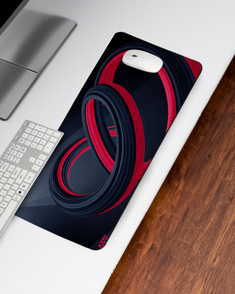 Crimson Flux Modern Minimalism Deskmat