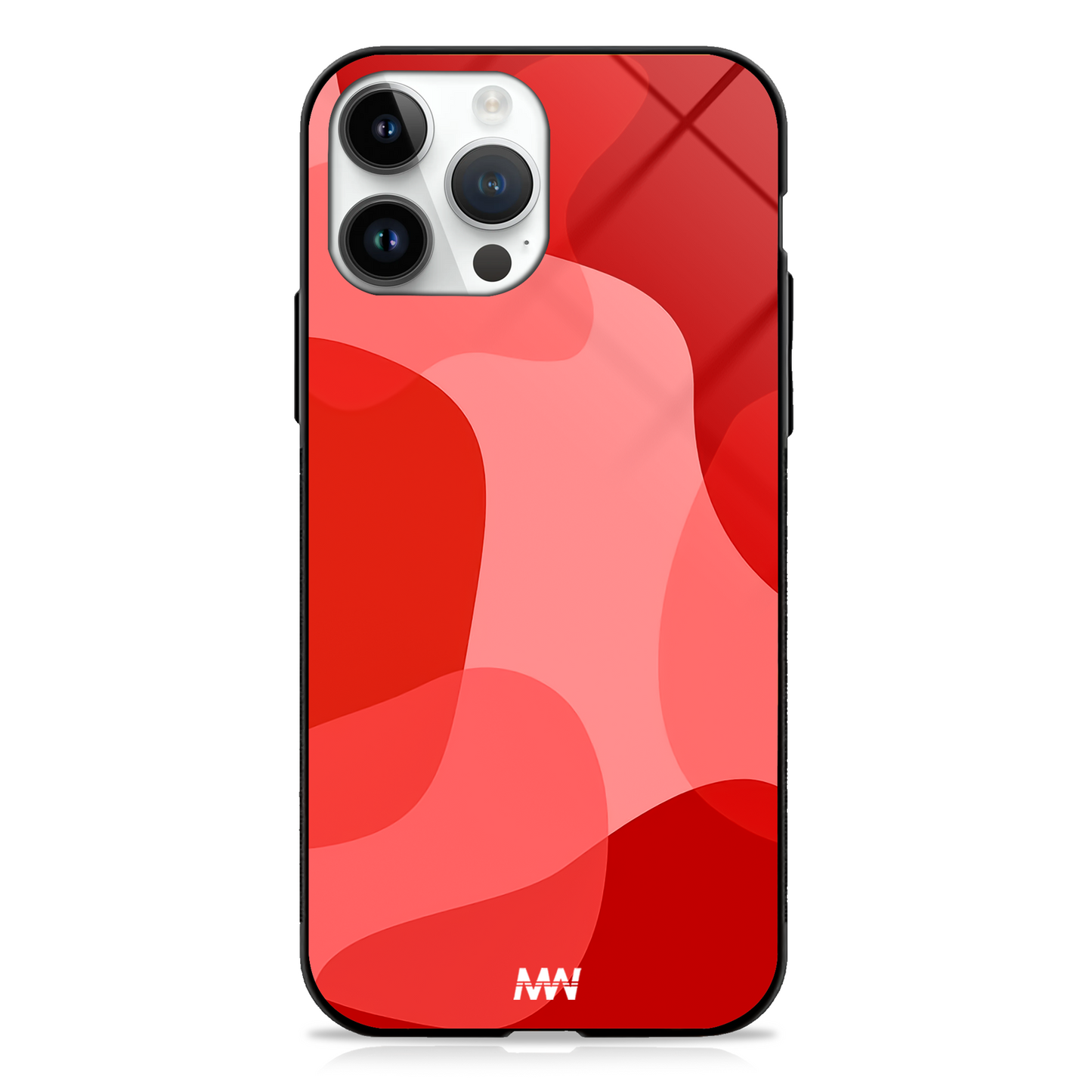 Crimson vibrant red Aesthetic GLASS CASE - - MW Stuffs -