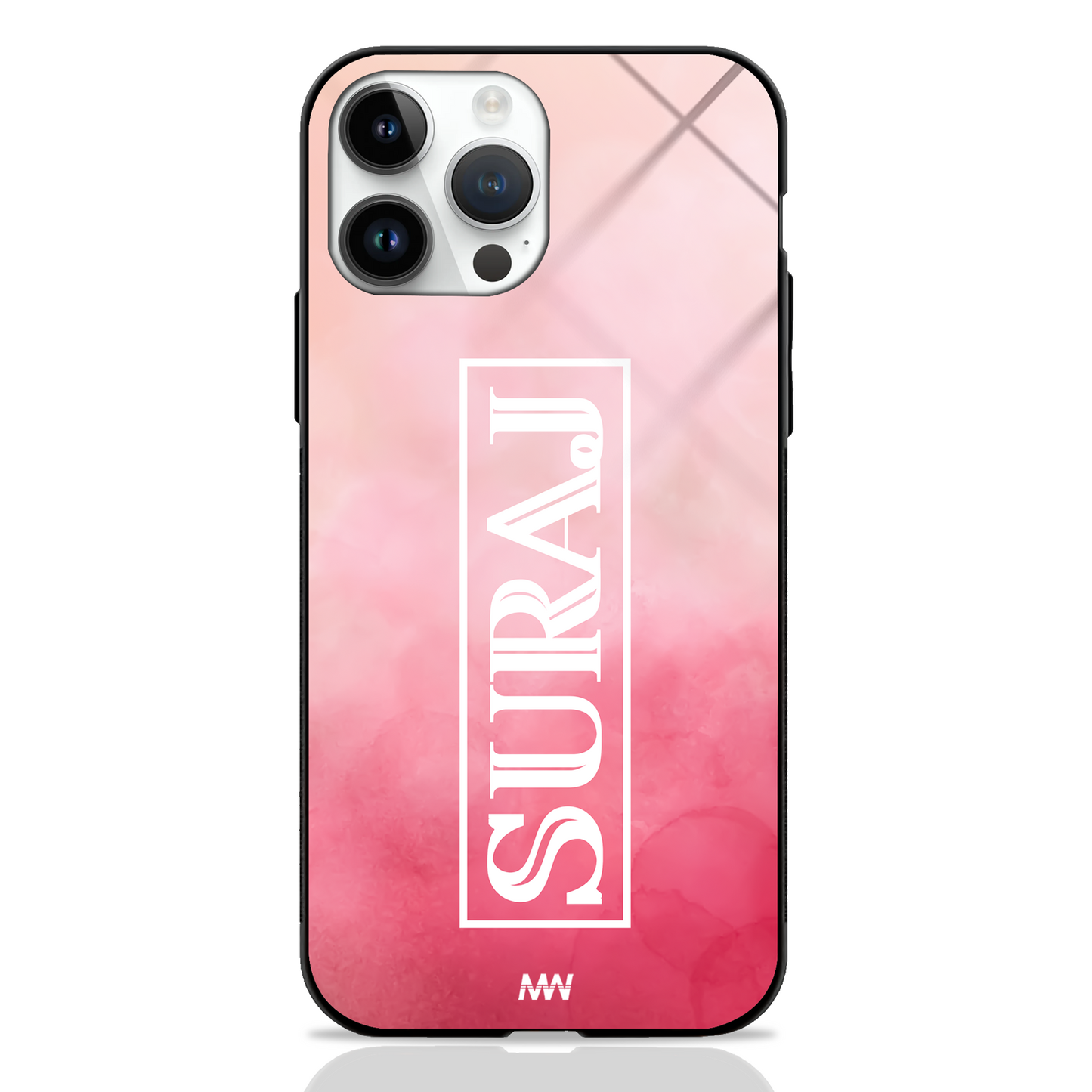 Custom Name GLASS CASE - - MW Stuffs -