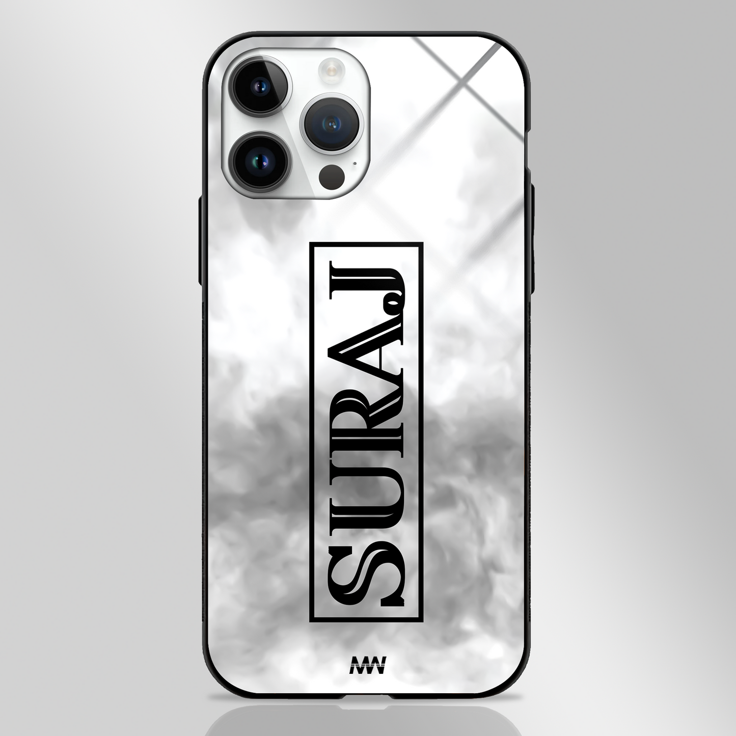 Custom Name GLASS CASE - - MW Stuffs -