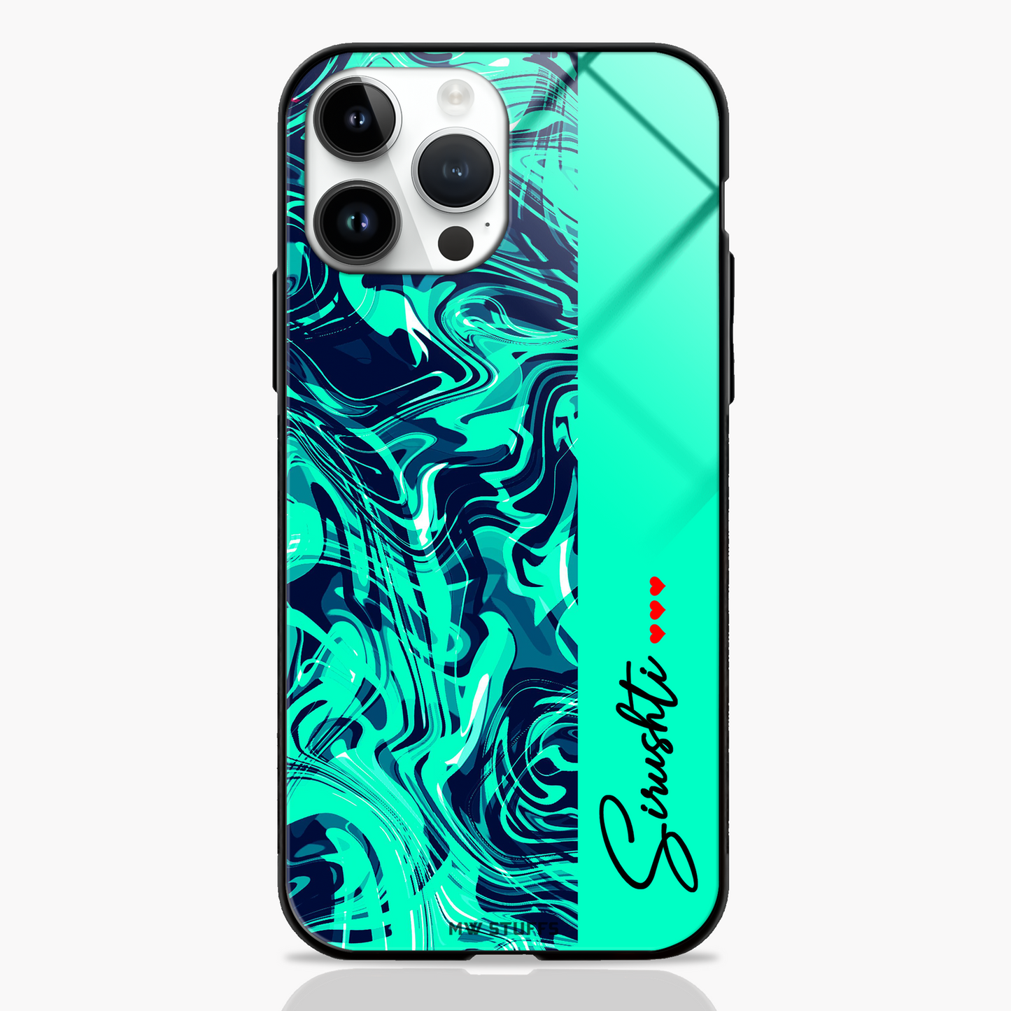 Custom Name Glass Case - - MW Stuffs -