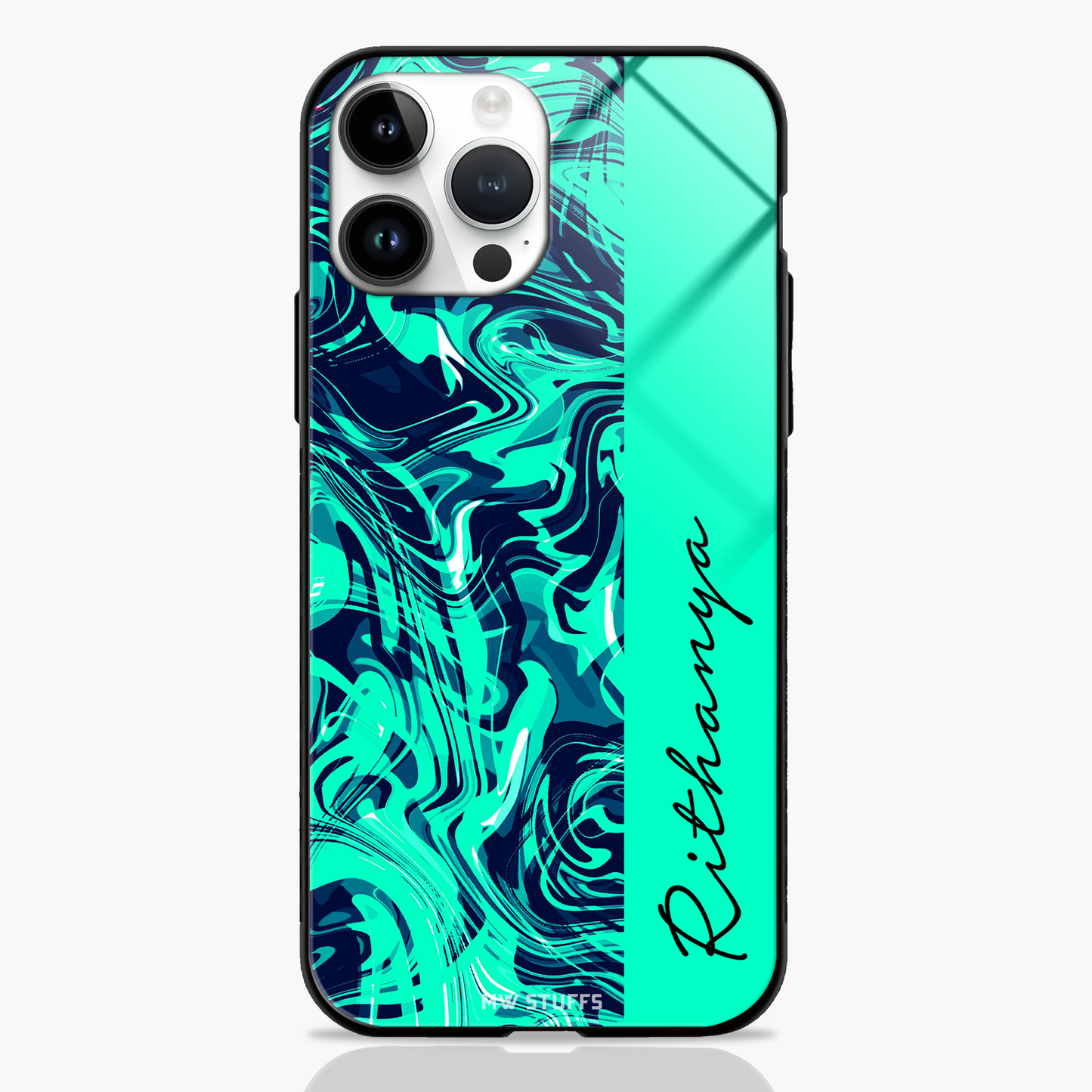 Custom Name Glass Case - - MW Stuffs -