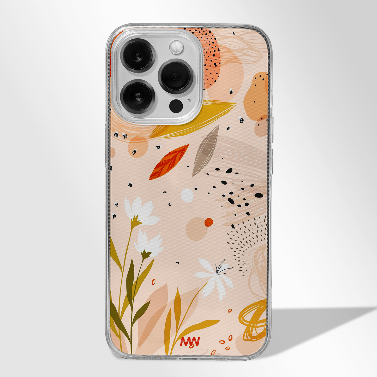 Cute Aesthetic Floral Premium CLEAR CASE - - MW Stuffs -