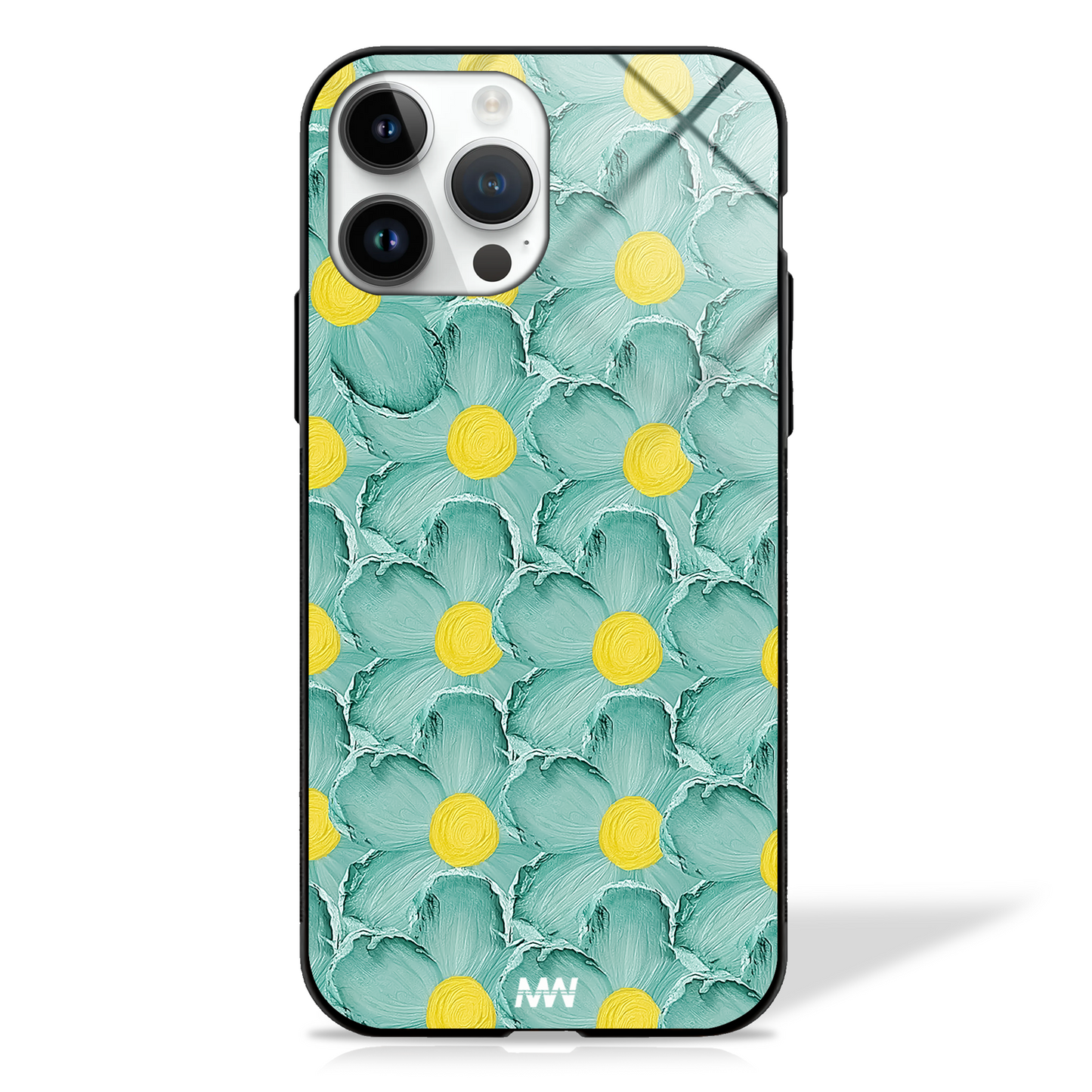 Cute Sunshine Floral Pattern GLASS CASE - - MW Stuffs -