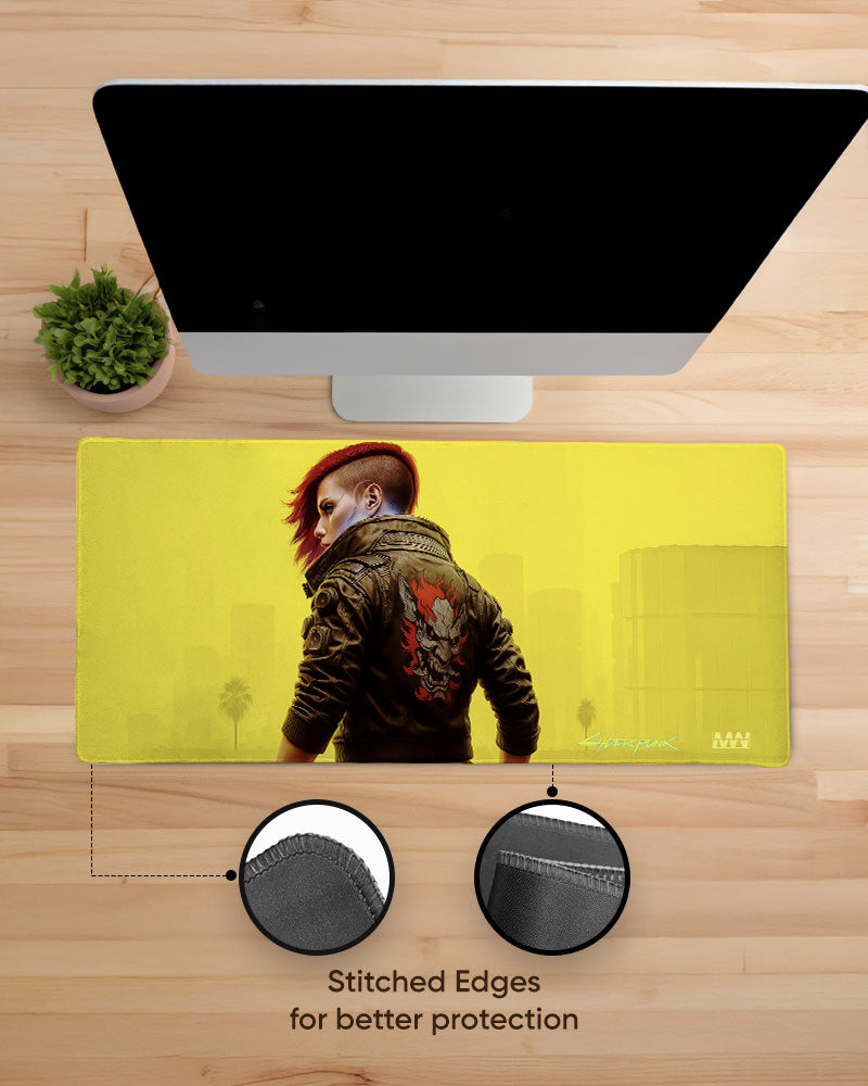 Cyberpunk 2077 Neon Streets Deskmat