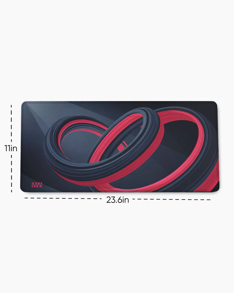 Crimson Flux Modern Minimalism Deskmat
