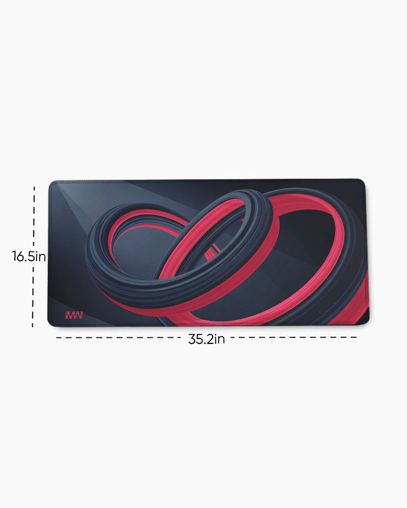 Crimson Flux Modern Minimalism Deskmat