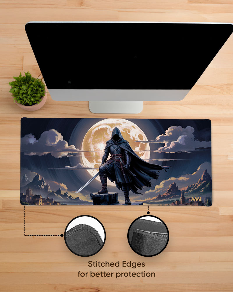 Epic Moonlit Warrior Deskmat