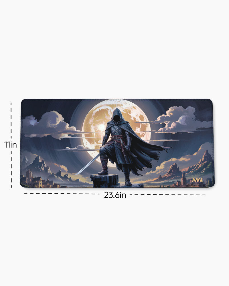 Epic Moonlit Warrior Deskmat