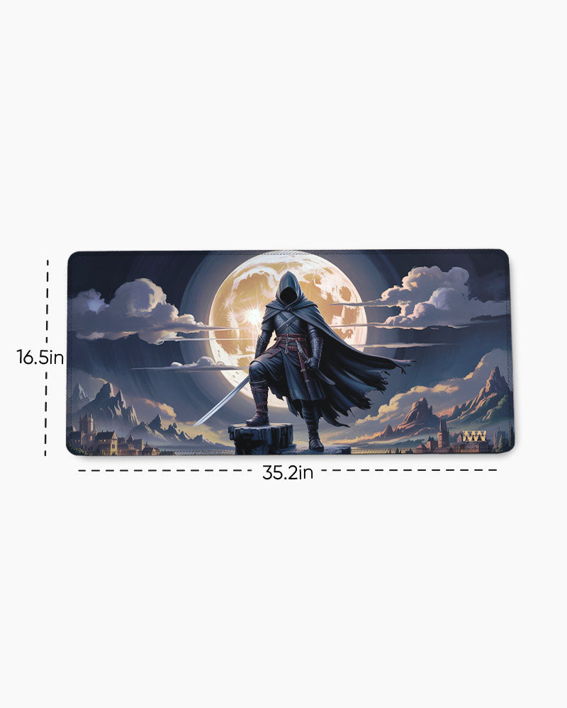 Epic Moonlit Warrior Deskmat