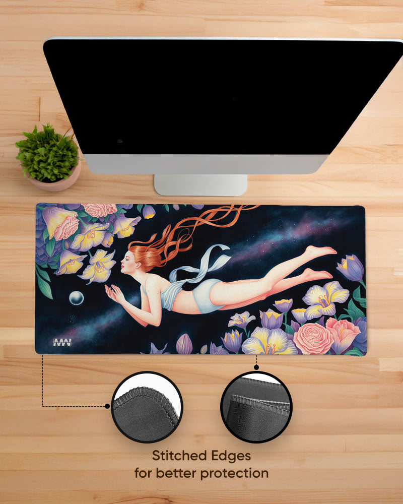 Petals in Orbit A Dreamer’s Escape Deskmat