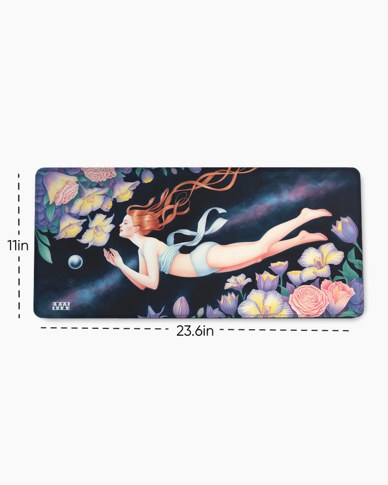 Petals in Orbit A Dreamer’s Escape Deskmat
