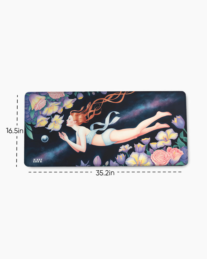 Petals in Orbit A Dreamer’s Escape Deskmat