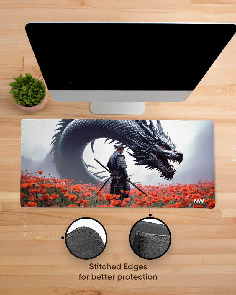 The Samurai and the Crimson Dragon Deskmat