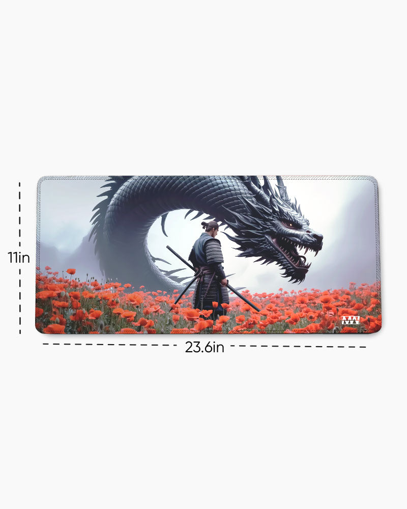 The Samurai and the Crimson Dragon Deskmat