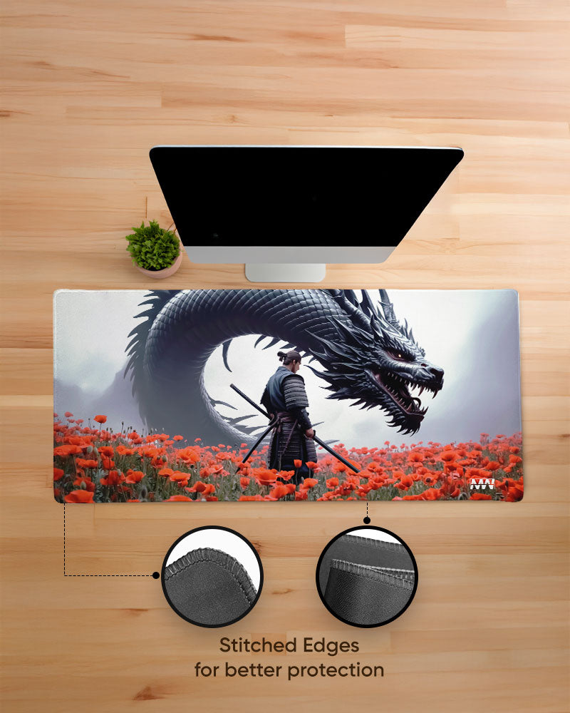 The Samurai and the Crimson Dragon Deskmat