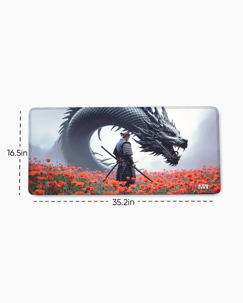 The Samurai and the Crimson Dragon Deskmat