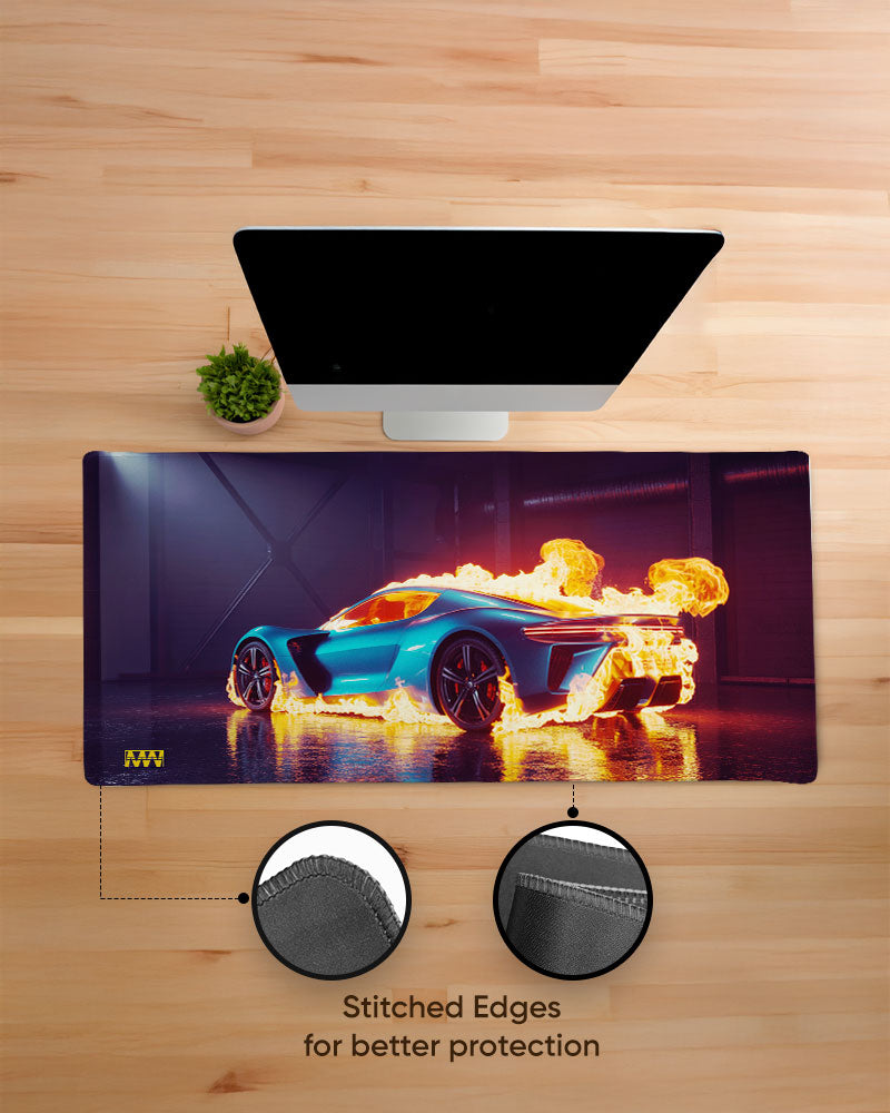 Ignition Fury Blue Blaze Racer DeskMat