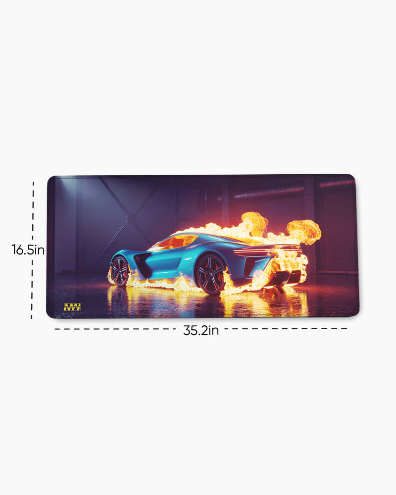 Ignition Fury Blue Blaze Racer DeskMat