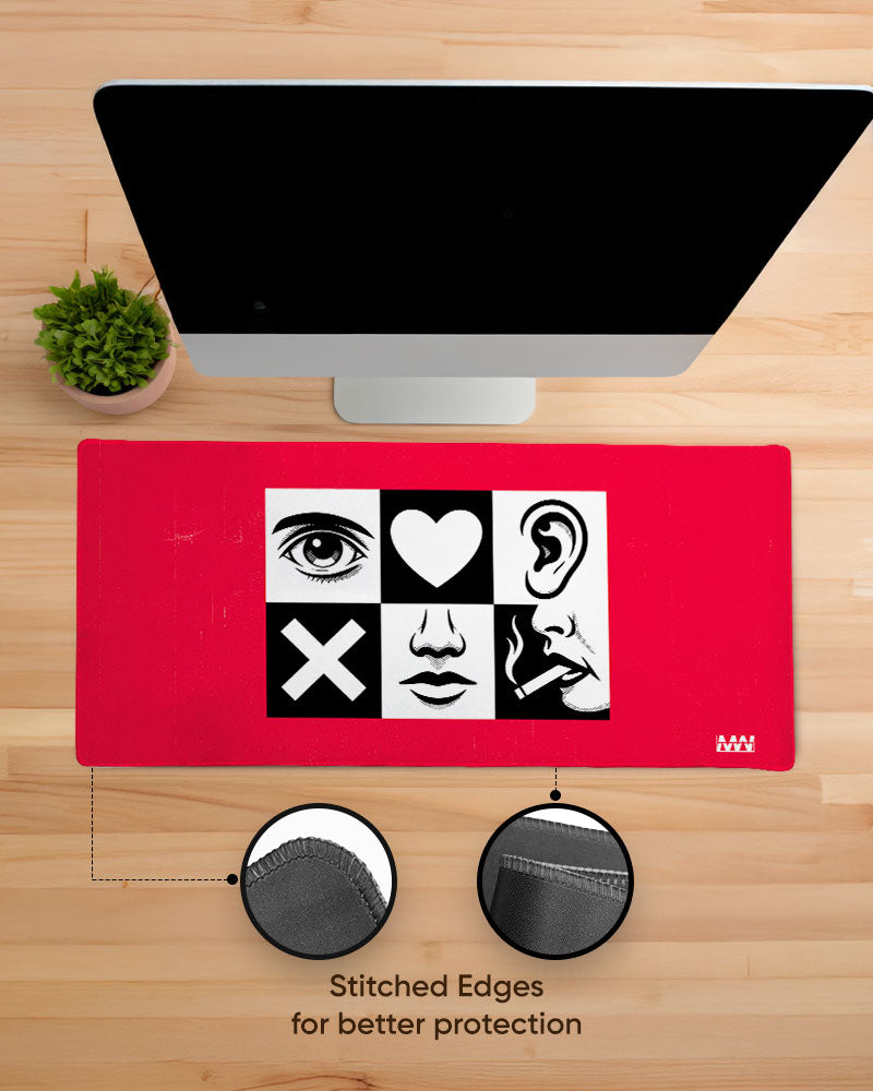 Icons of Impulse See Feel Hear Burn Deskmat