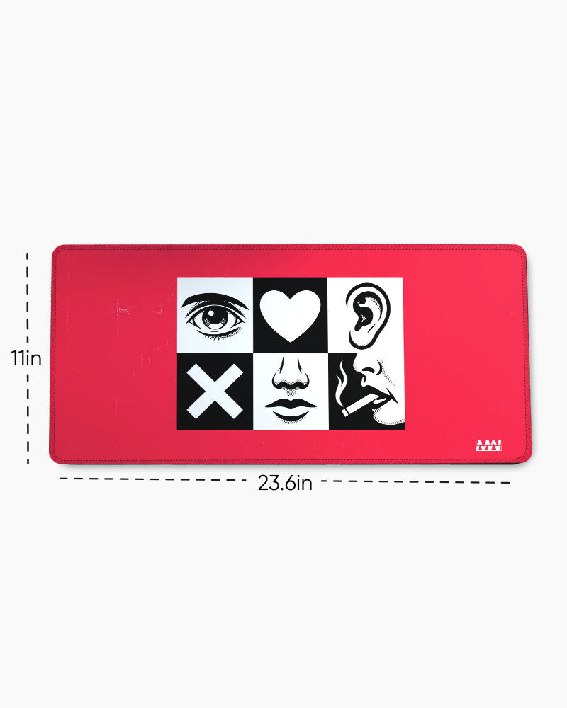 Icons of Impulse See Feel Hear Burn Deskmat
