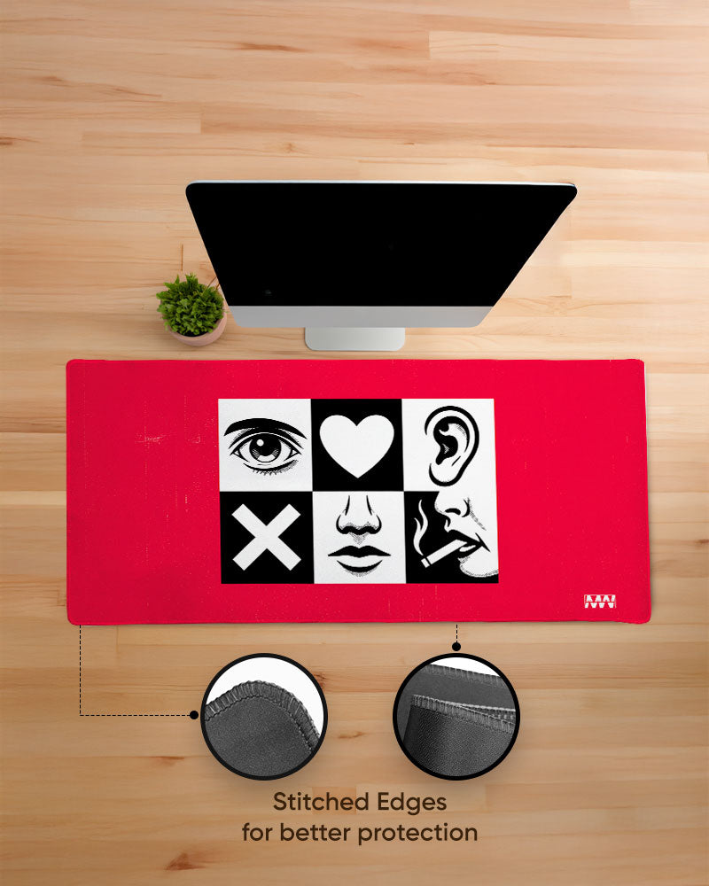 Icons of Impulse See Feel Hear Burn Deskmat