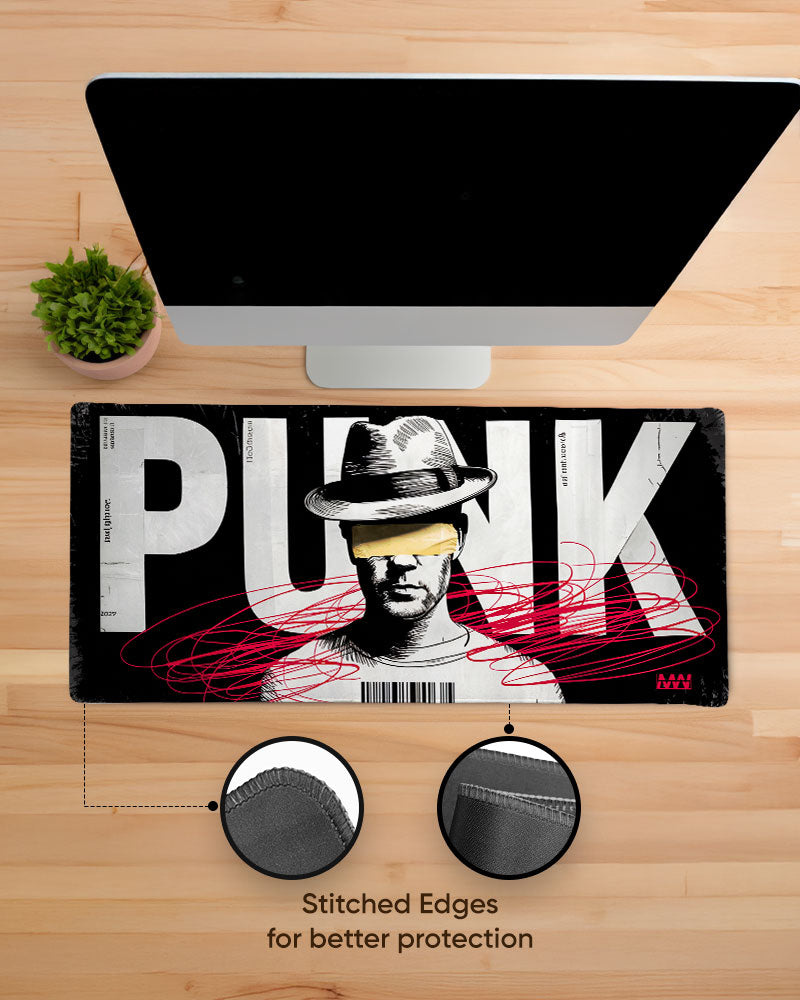 Masked Rebellion Punked in Yellow & Crimson Deskmat