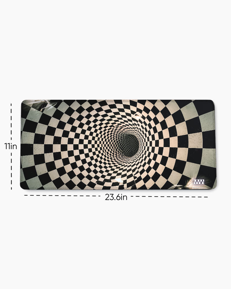 Vortex Flow Dimension Beneath the Grid Deskmat
