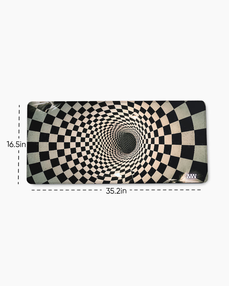 Vortex Flow Dimension Beneath the Grid Deskmat