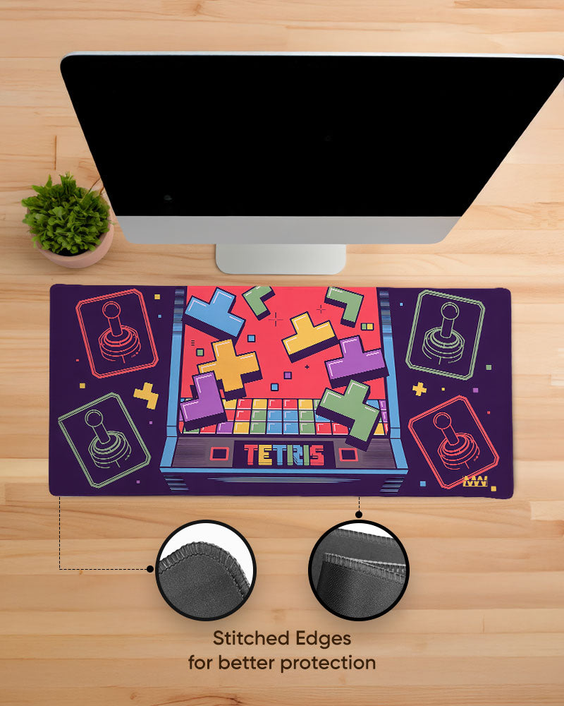Pixel Control Retro Blocks & Joystick Power Deskmat