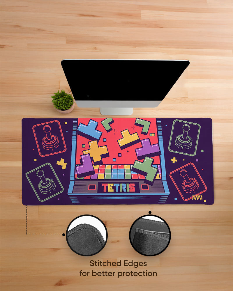 Pixel Control Retro Blocks & Joystick Power Deskmat