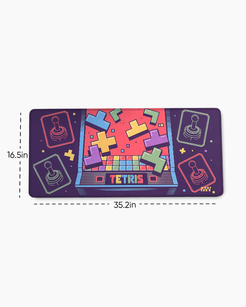 Pixel Control Retro Blocks & Joystick Power Deskmat