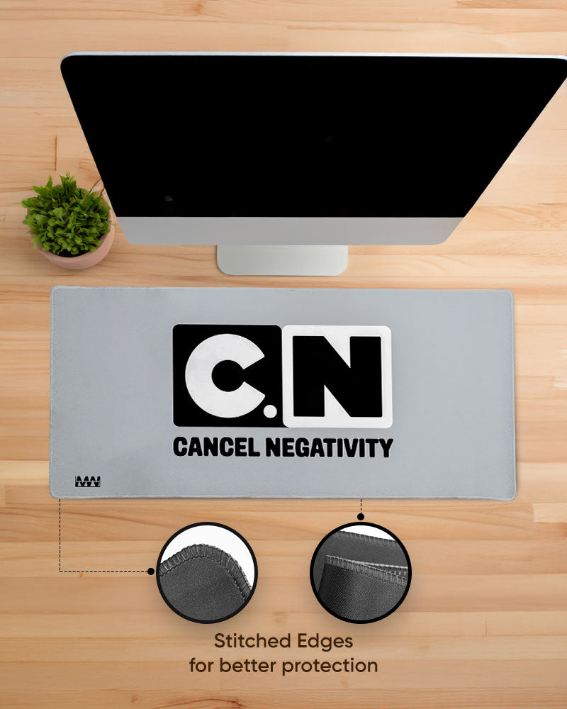 Cancel Negativity Sleek Motivational Desk Mat