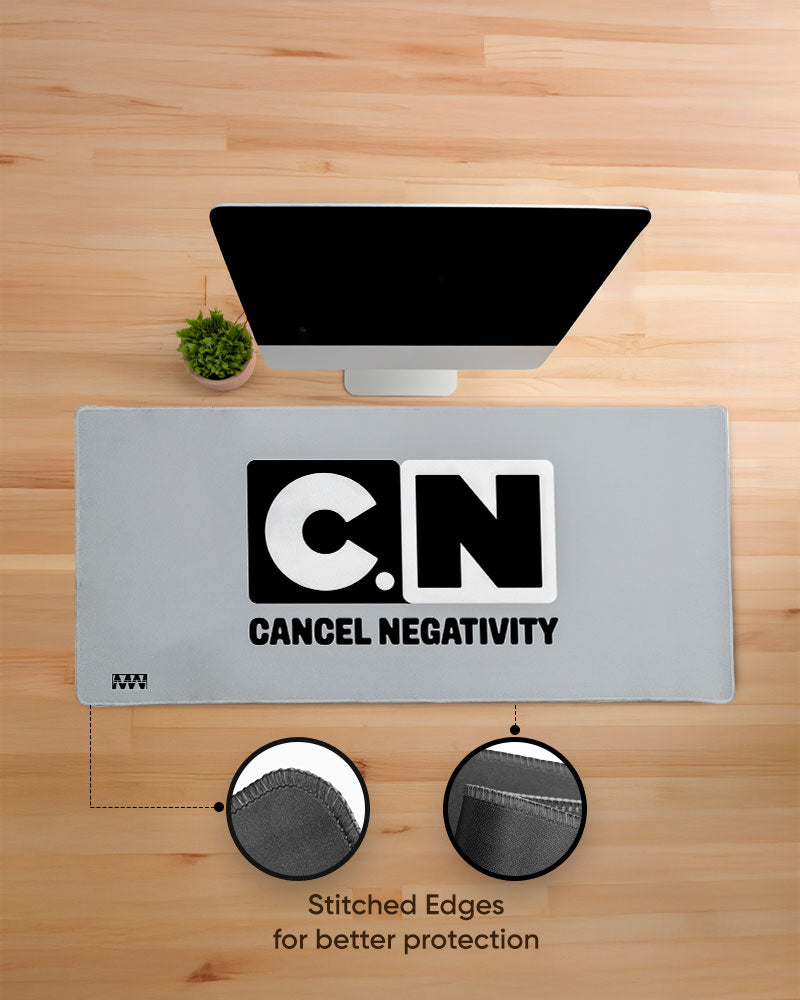 Cancel Negativity Sleek Motivational Desk Mat