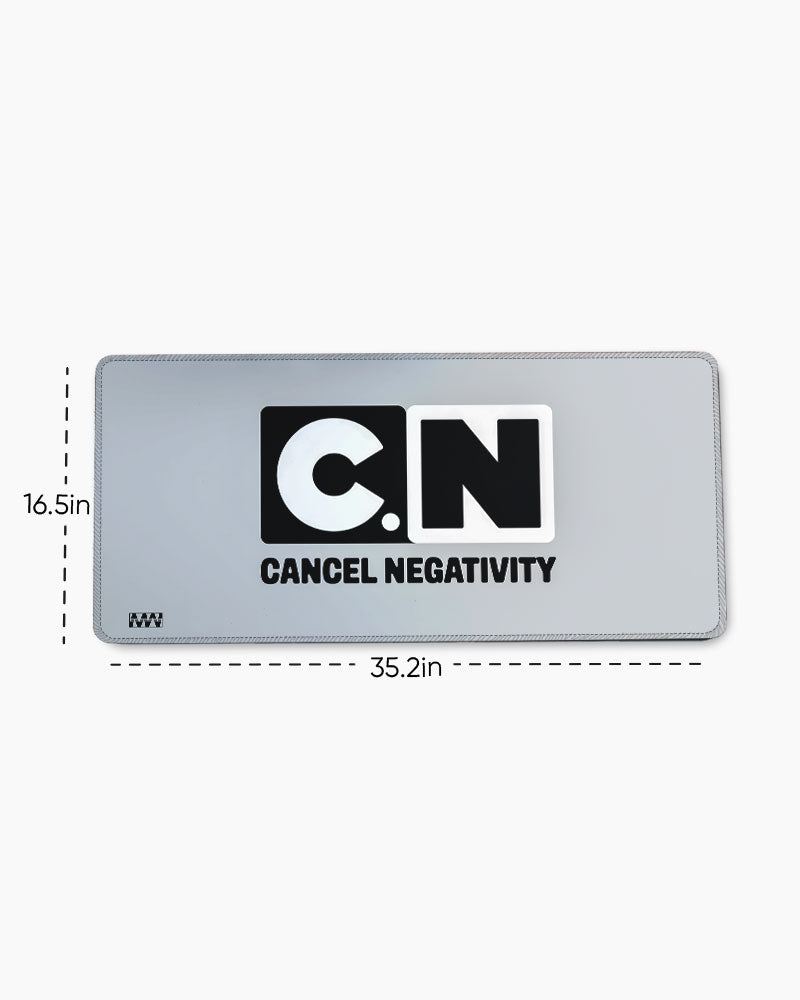 Cancel Negativity Sleek Motivational Desk Mat
