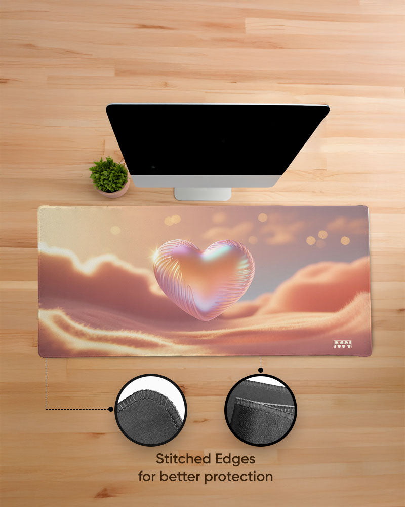 Floating Heart Desk Mat